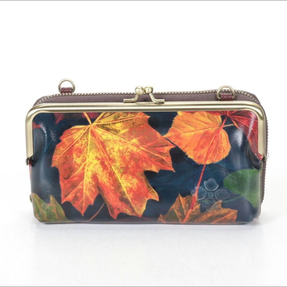 Patricia Nash Multicolor Leaf Print Clutch